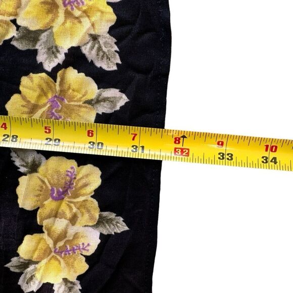 Tommy Bahama Women's Yellow Hibiscus Floral Scarf Wrap Rectangular Vintage - Picture 3 of 7